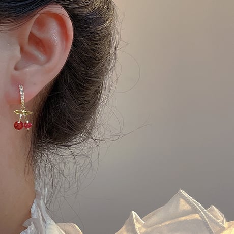 Cherry hoop pierce【R0477】