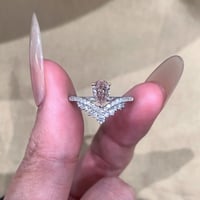Tiara pink stone ring【R0510】