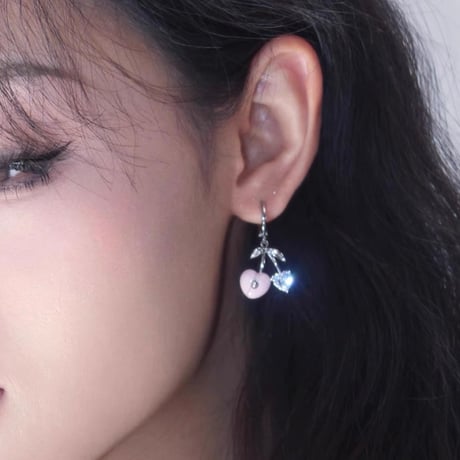 Heart silhouette cherry pierce【R0478】
