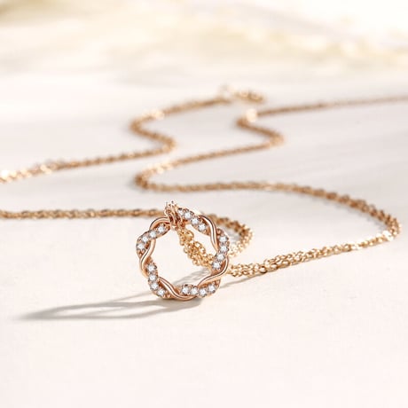 Twist line necklace【R0129】