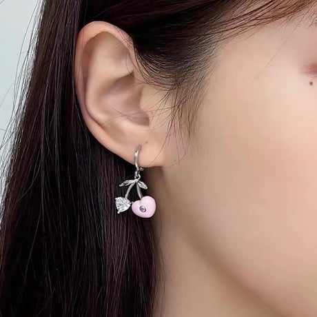 Heart silhouette cherry pierce【R0478】