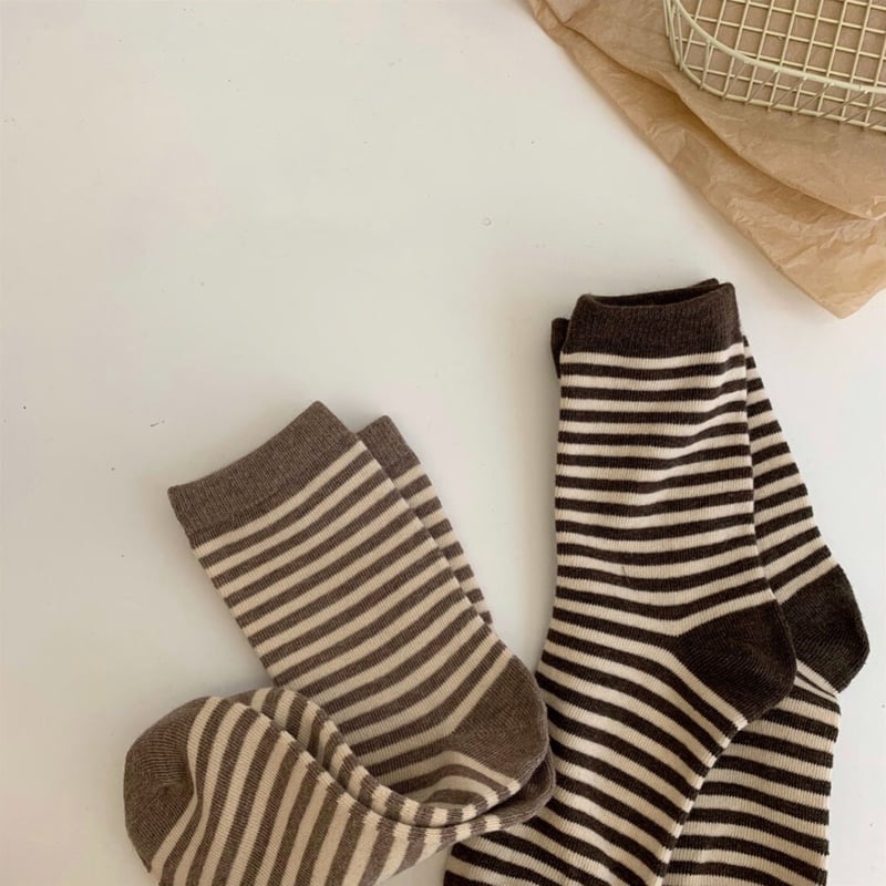 淡色ストライプソックス【F0003】 | MOA