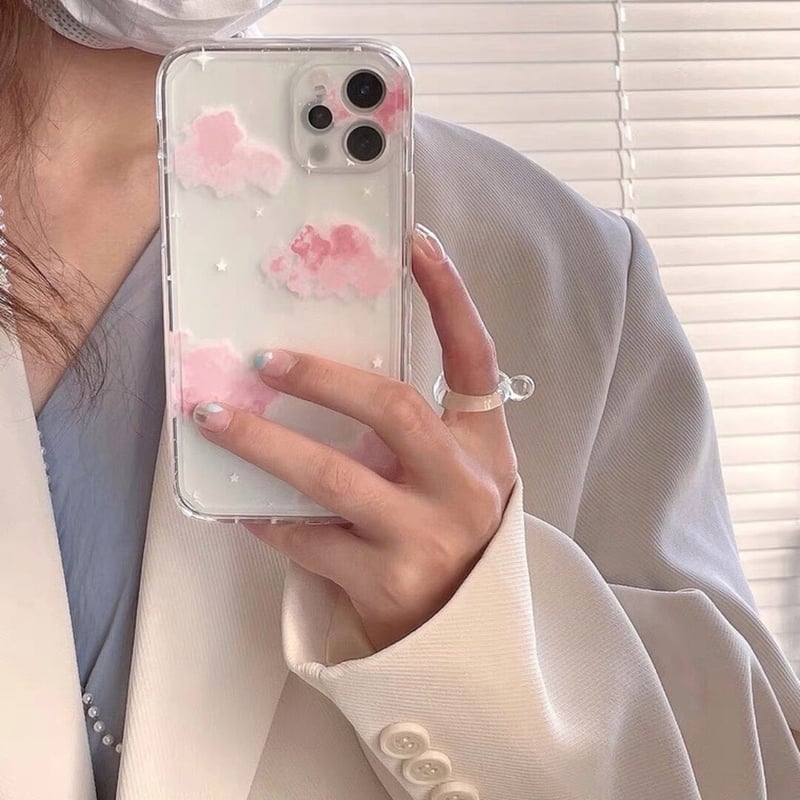ゆるかわクラウドピンク♡スマホケース【C0173】 | MOA