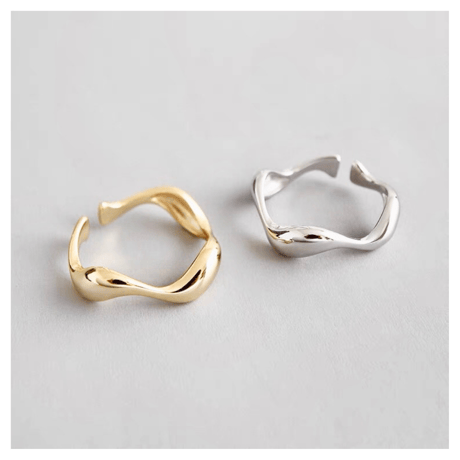 wave cuff ring【R0120】
