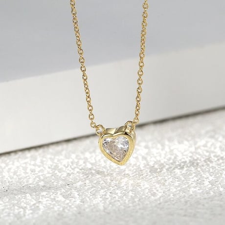 Heart stone necklace【R0355】