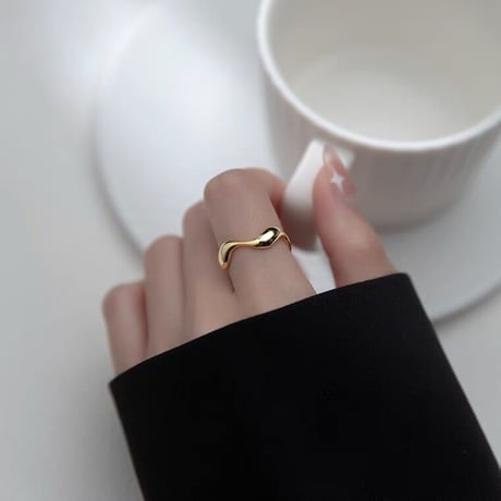 wave cuff ring【R0120】
