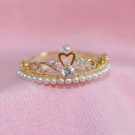 Pearl tiara ring【R0474】