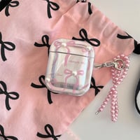 Ribbon pearl airpodsケース【P0072】