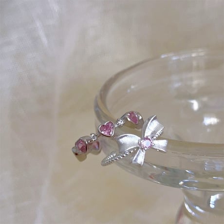 Cute pink stone ring【R0409】