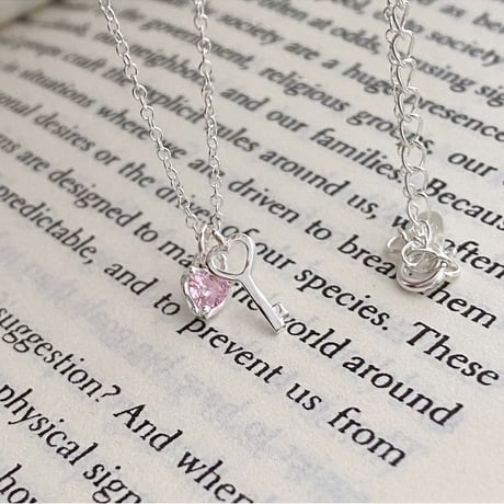 Heart key necklace【R0392】
