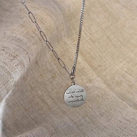 Silver medal necklace【R0027】