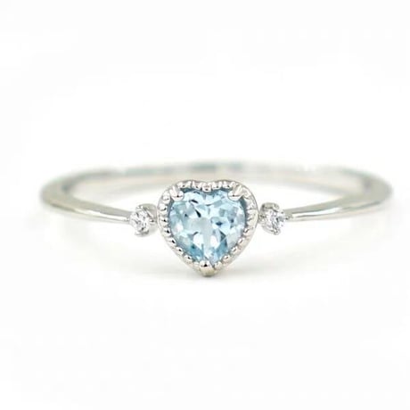 Blue heart ring【R0318】