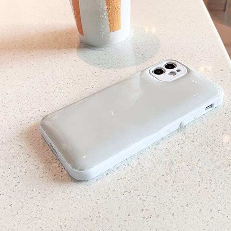 ファニー　iPhoneケース プニプニフェイスホワイトケース【E0156】 | MOA