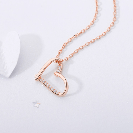Cross heart necklace【R0061】