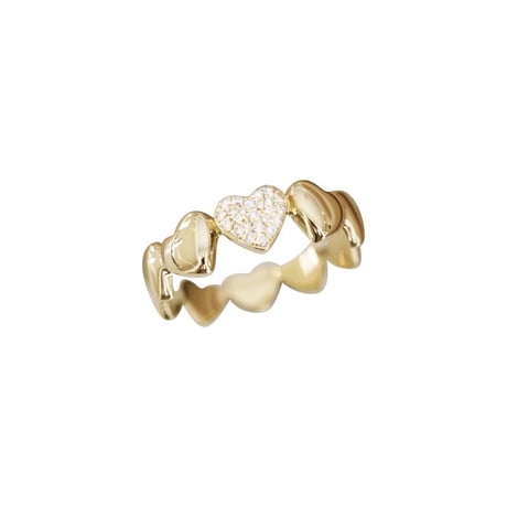 Onepoint bright heart ring【R0384】