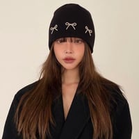 シルバーリボンニットキャップ【F0014】