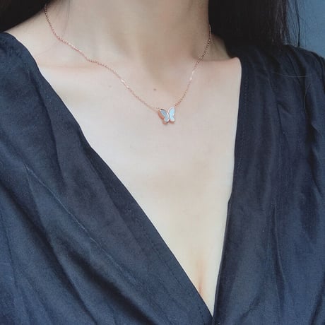 Butterfly shell necklace【R0160】
