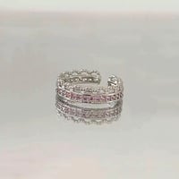 Pink line tiara ring【R0507】