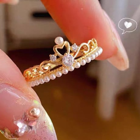 Pearl tiara ring【R0474】