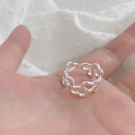 Heart silhouette ring【R0406】