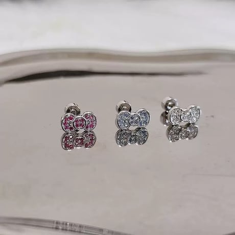 Cute ribbon pierce【R0461】