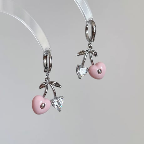 Heart silhouette cherry pierce【R0478】