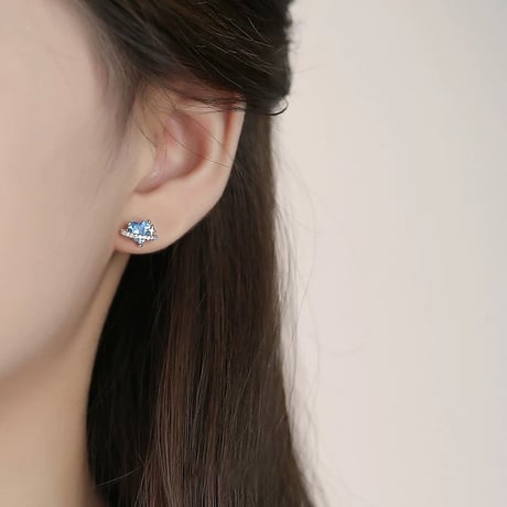 Blue heart wound pierce【R0493】