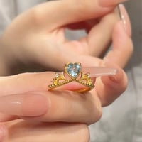 Heart tiara ring【R0471】