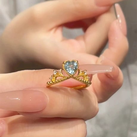 Heart tiara ring【R0471】