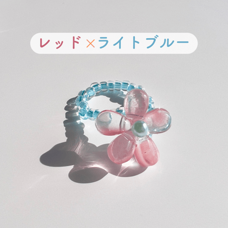 Clear flower ring【R0214】