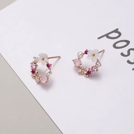 Flower tiara pierce 【R0148】