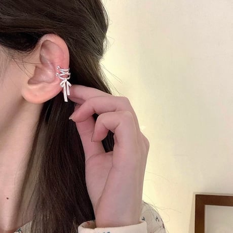 Ribbon ear cuff【R0432】