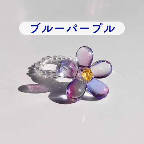 Clear flower ring【R0214】