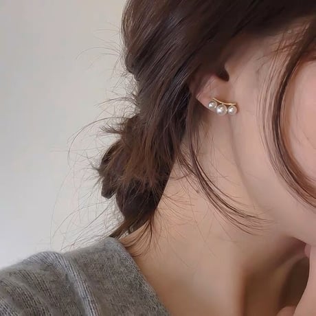 パール ライン ピアス【R0316】
