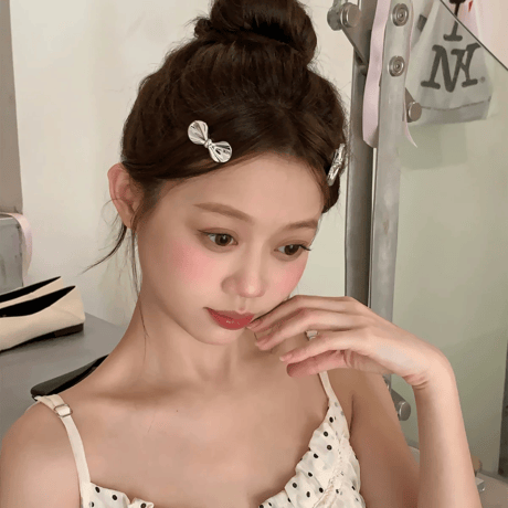 metal ribbon hair crip【R0403】