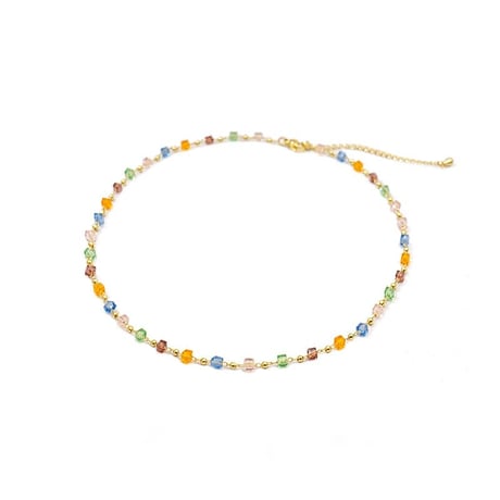 Color beads necklace【R0088】