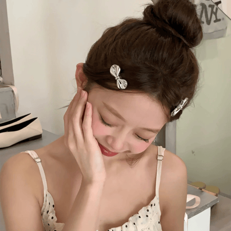metal ribbon hair crip【R0403】