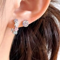 Star stone hoop pierce【R0500】