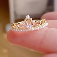 Pearl tiara ring【R0474】