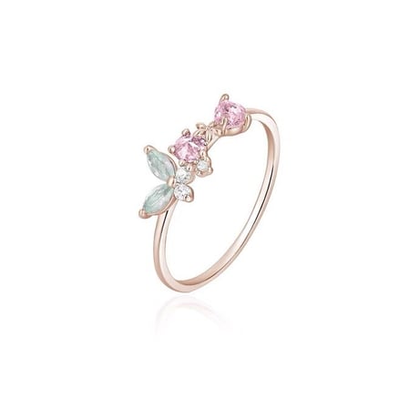 Clear butterfly ring【 R0166】