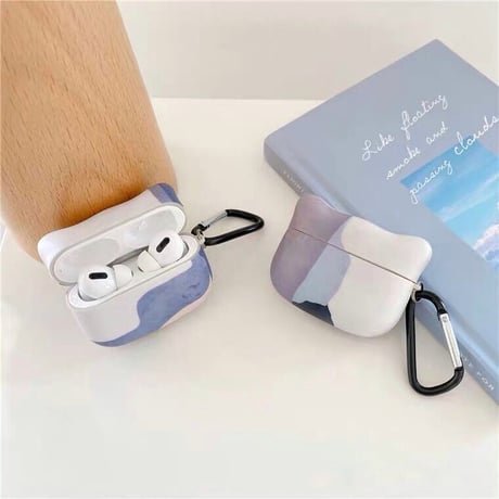 Art cat silhouette Airpods case【P0056】