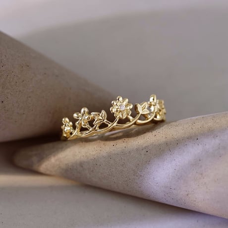 Flower tiara ring【R0385】