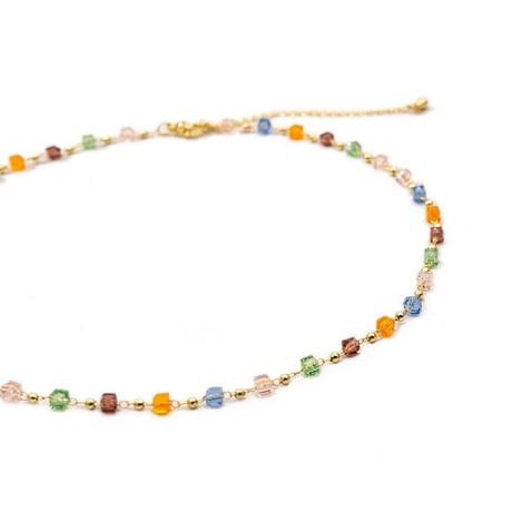 Color beads necklace【R0088】