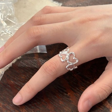 Heart silhouette ring【R0406】