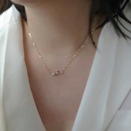 Heart line necklace 【R0135】