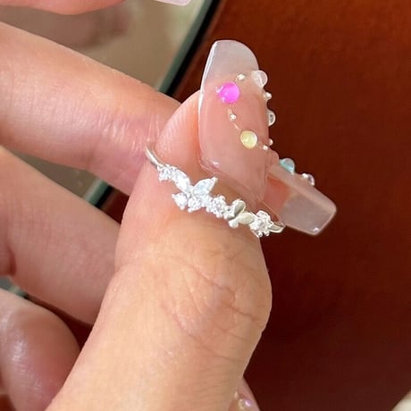 Butterfly line stone ring【R0340】