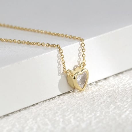 Heart stone necklace【R0355】