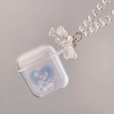 Clear bear Airpods case【P0044】