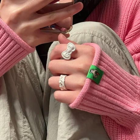 Cute silver ring【R0497】