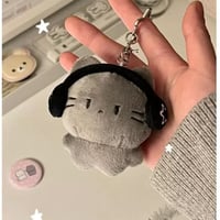 ヘッドホンねこちゃんキーホルダー【S0032】